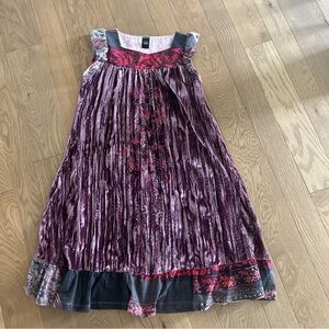 SAVE THE QUEEN Circus Girls 14 Crushed Velvet Flutter Sleeve Dress